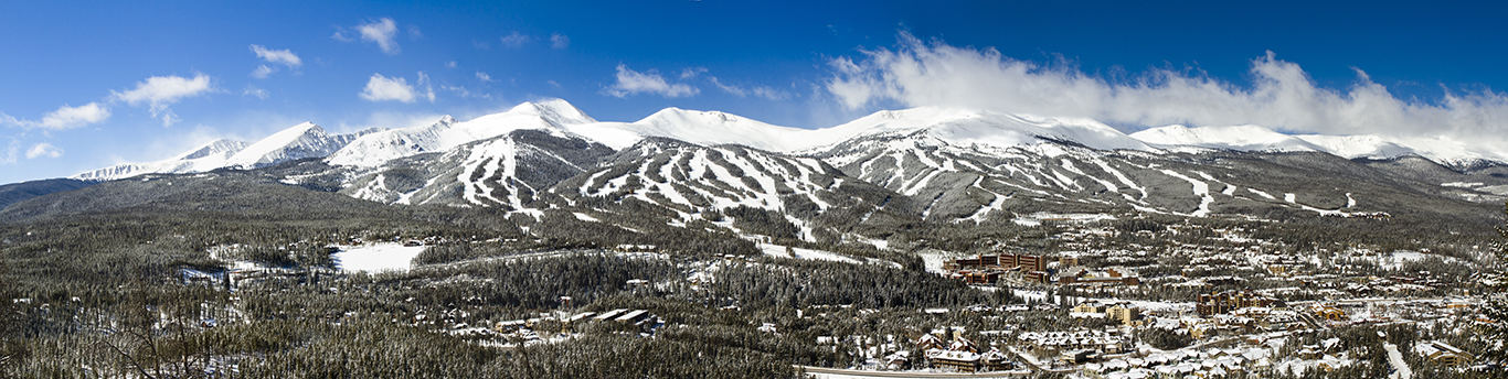 View of Breckenridge Mountain and resort in winter
