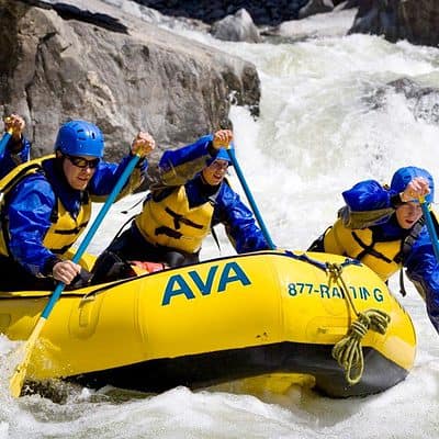 Rafting in whitewater on the Arkansas River