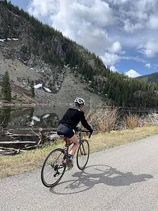 Biking between Breckenridge and Frisco